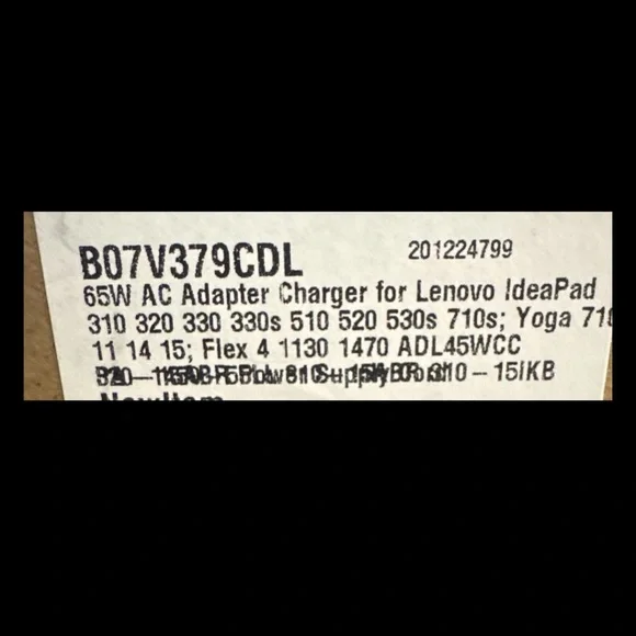Lenovo Black Power Adapter 65W - Picture 3 of 3
